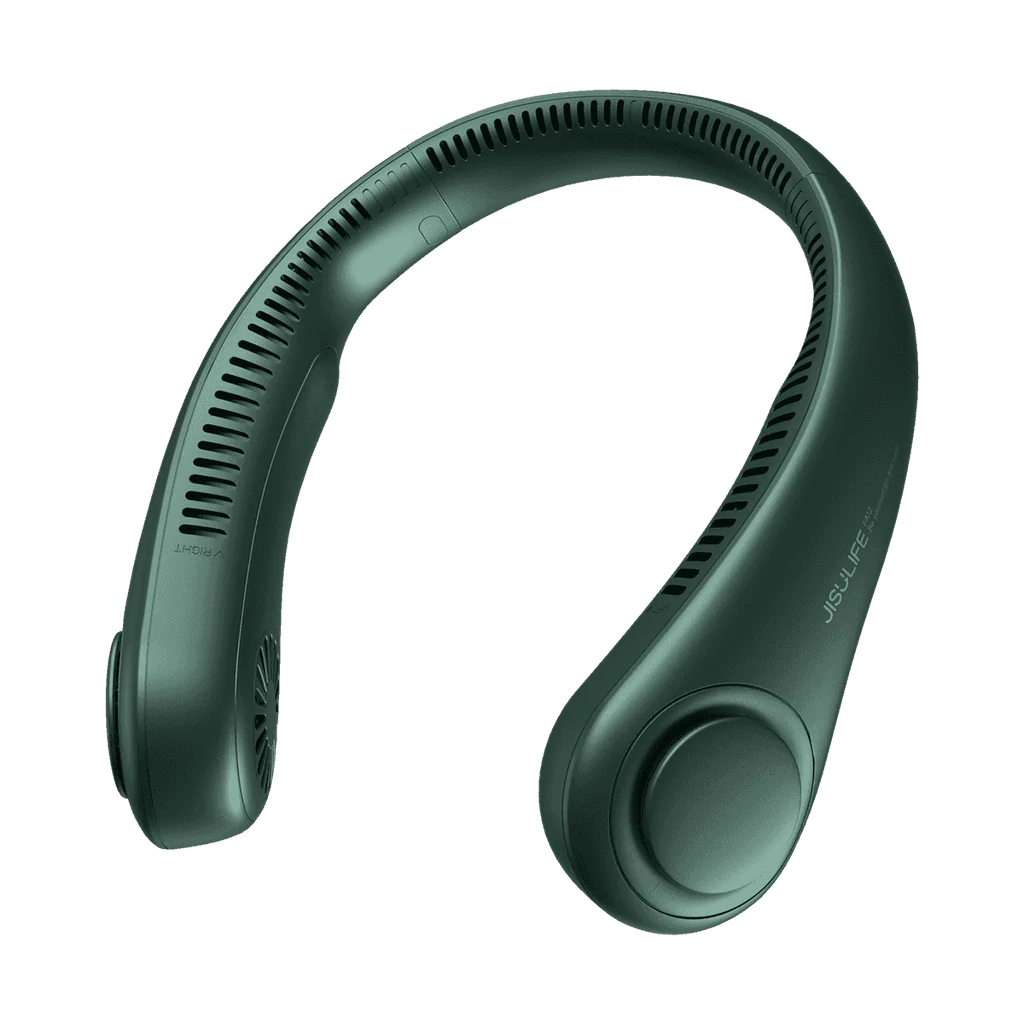 ventilator portabil de gat jisulife life3, autonomie 3-16h, baterie 4000mah, 3 viteze, incarcare rapida, verde inchis